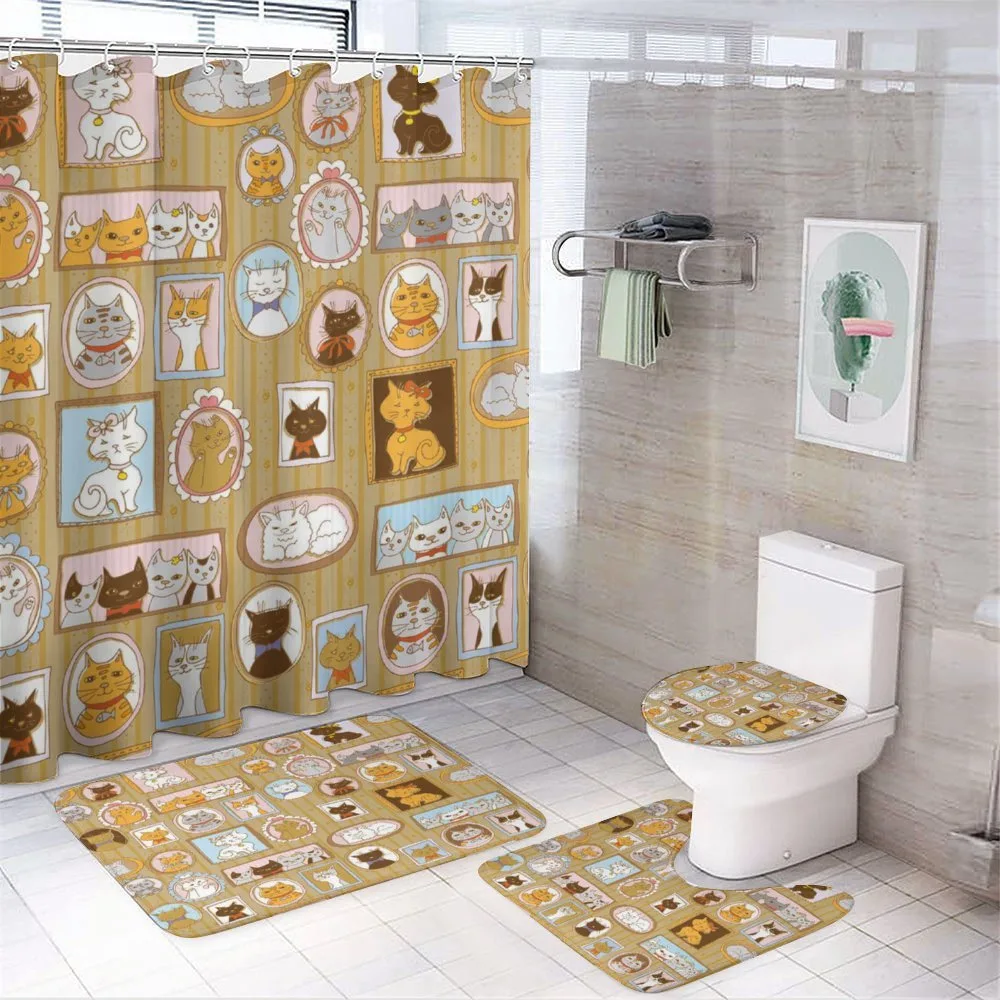 Family Tree of Kitty Humor — 4-Piece Bathroom Set preview
