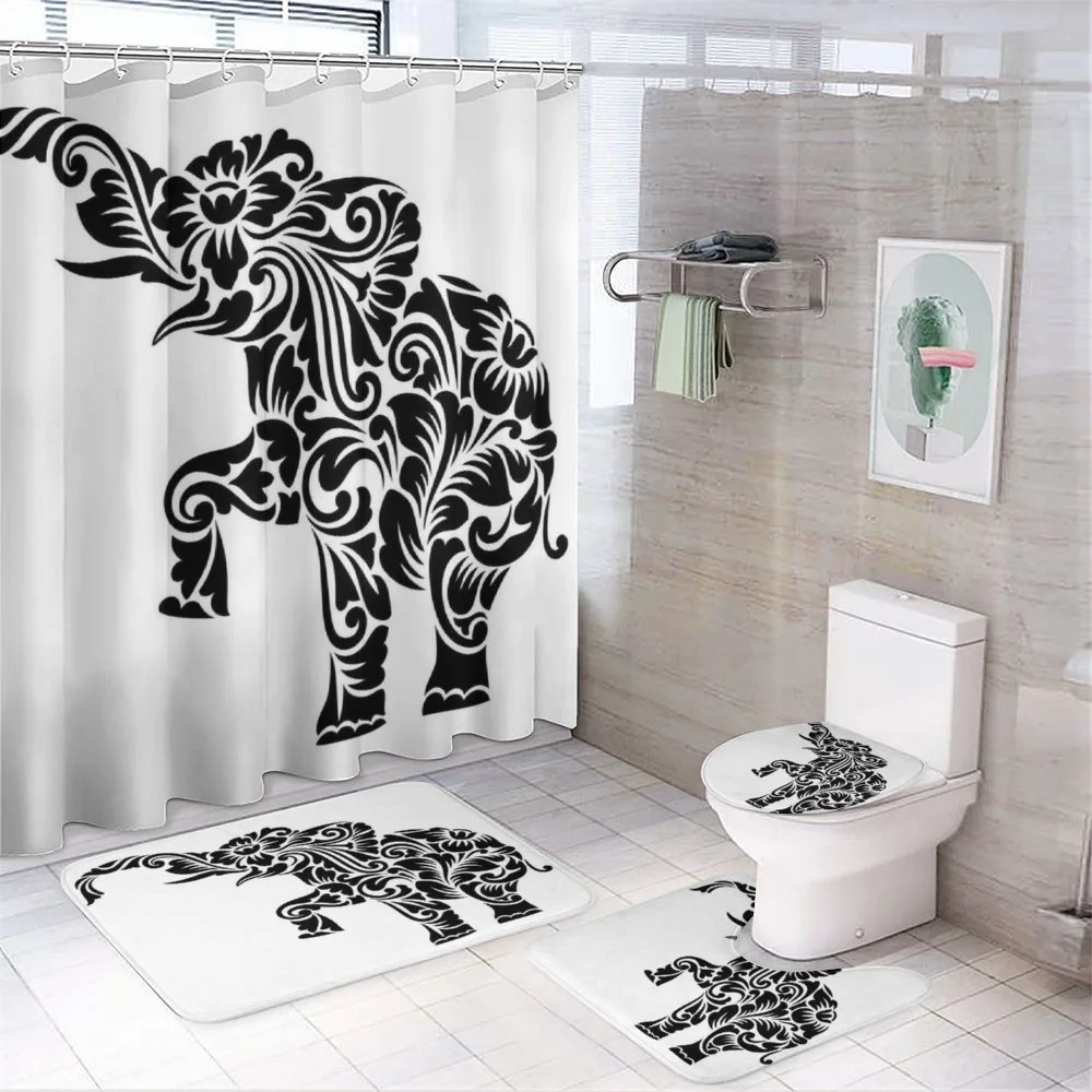 Floral Ornament Art — 4-Piece Bathroom Set preview
