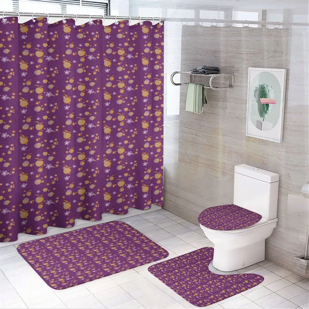 Flowers Leaves and Fruits — 4-Piece Bathroom Set preview