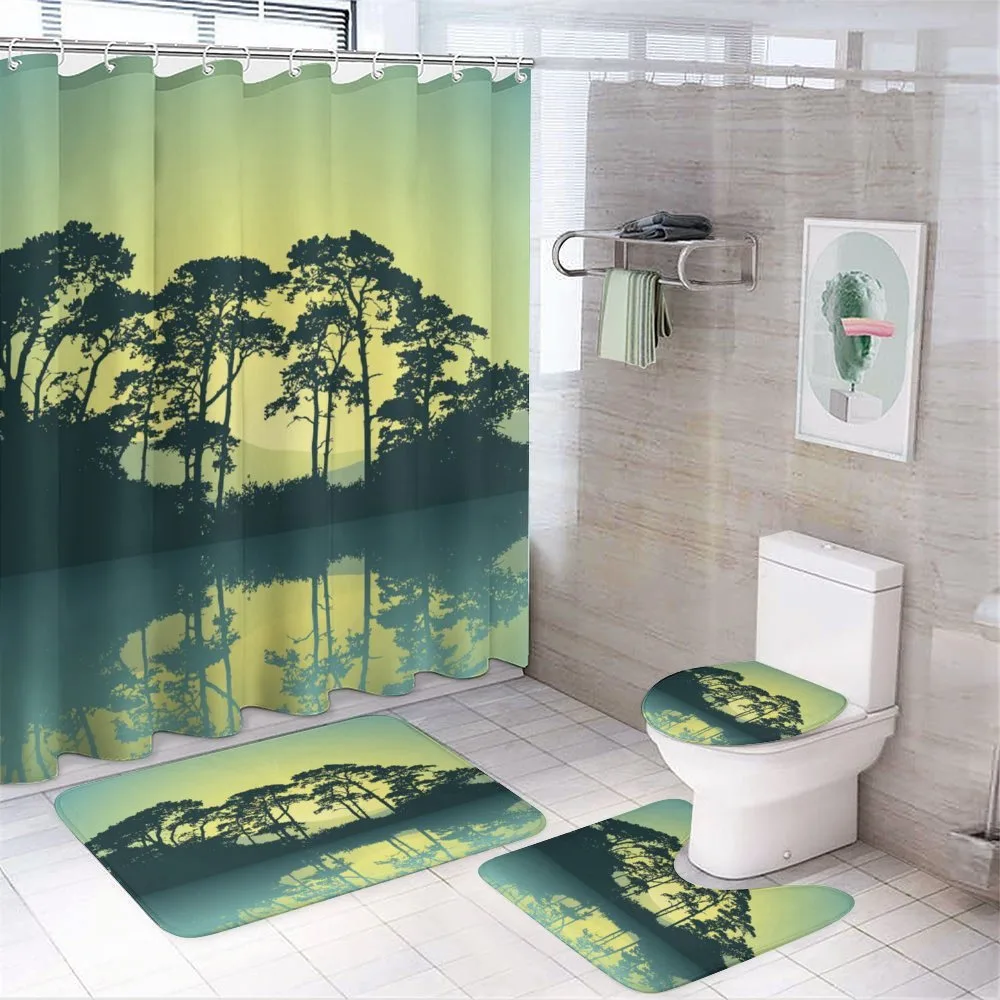 Forest Tree Landscape — 4-Piece Bathroom Set preview
