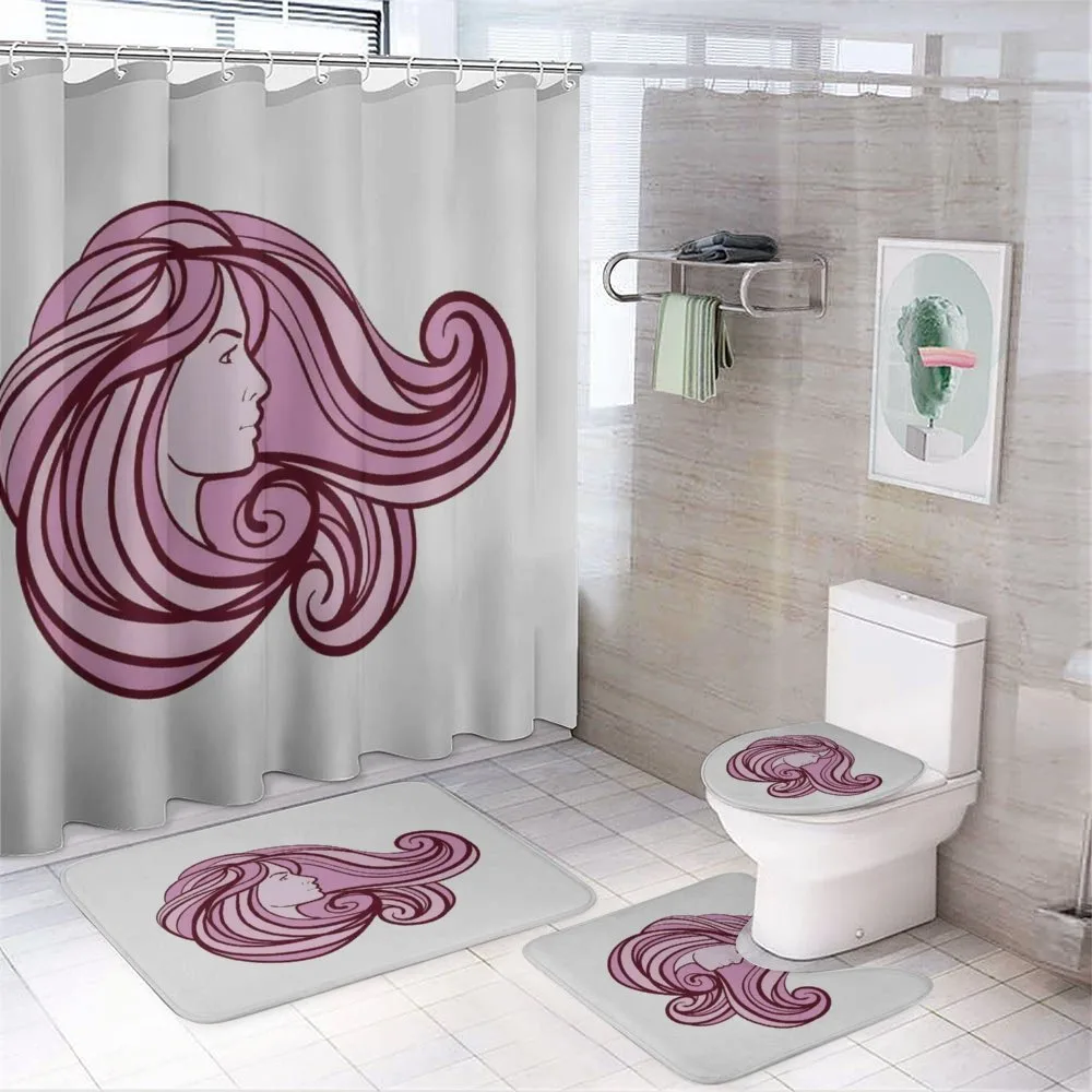 Indulgent Pinky Hair — 4-Piece Bathroom Set preview
