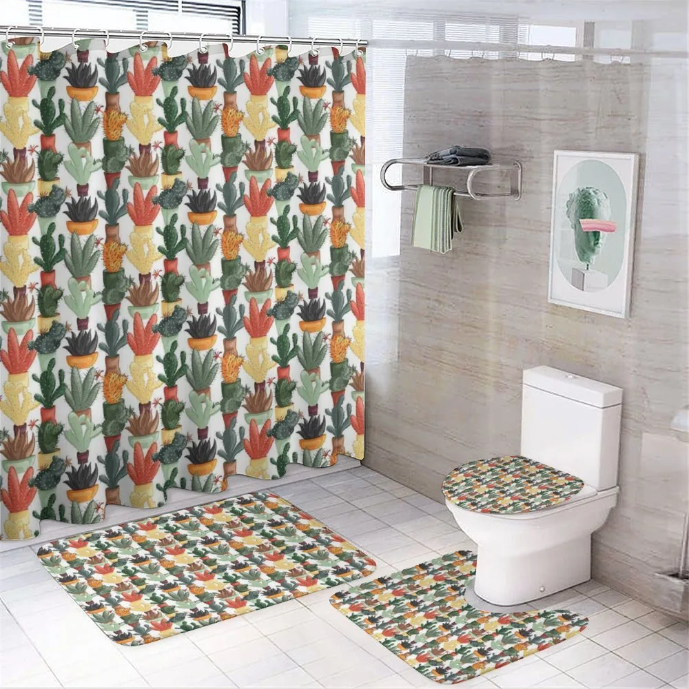 Mexican Succulent Plant — 4-Piece Bathroom Set preview