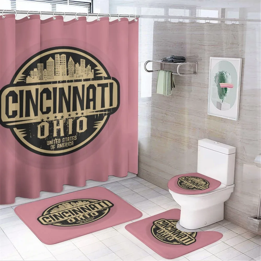 Stamp with Funky Font — 4-Piece Bathroom Set preview