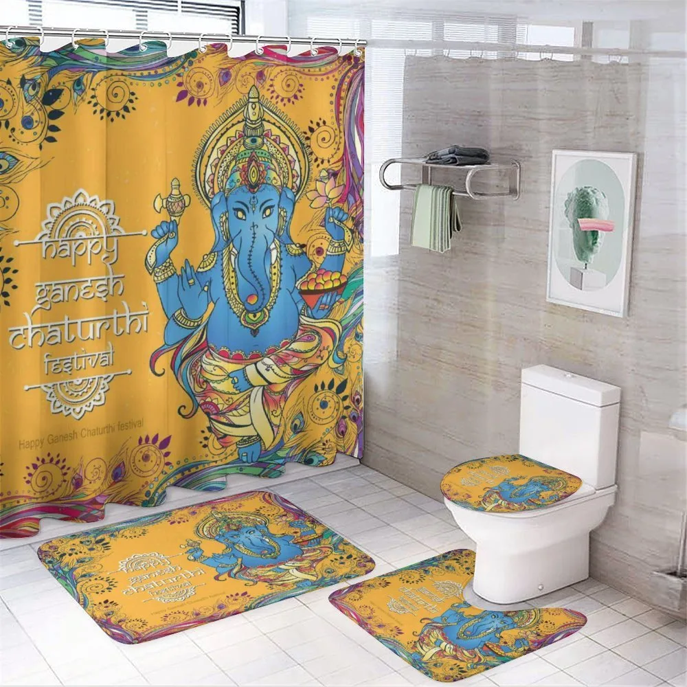 Asian Ancient Ceremony Figure — 4-Piece Bathroom Set preview
