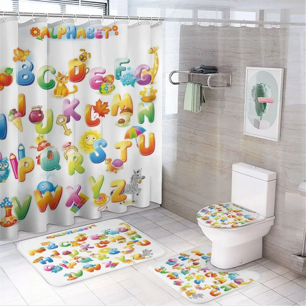 Cartoon Alphabet — 4-Piece Bathroom Set preview