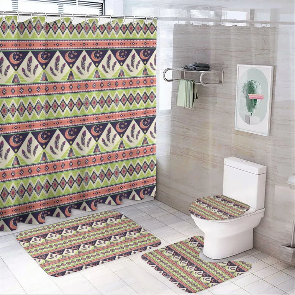 Crescent Stars and Feathers — 4-Piece Bathroom Set preview