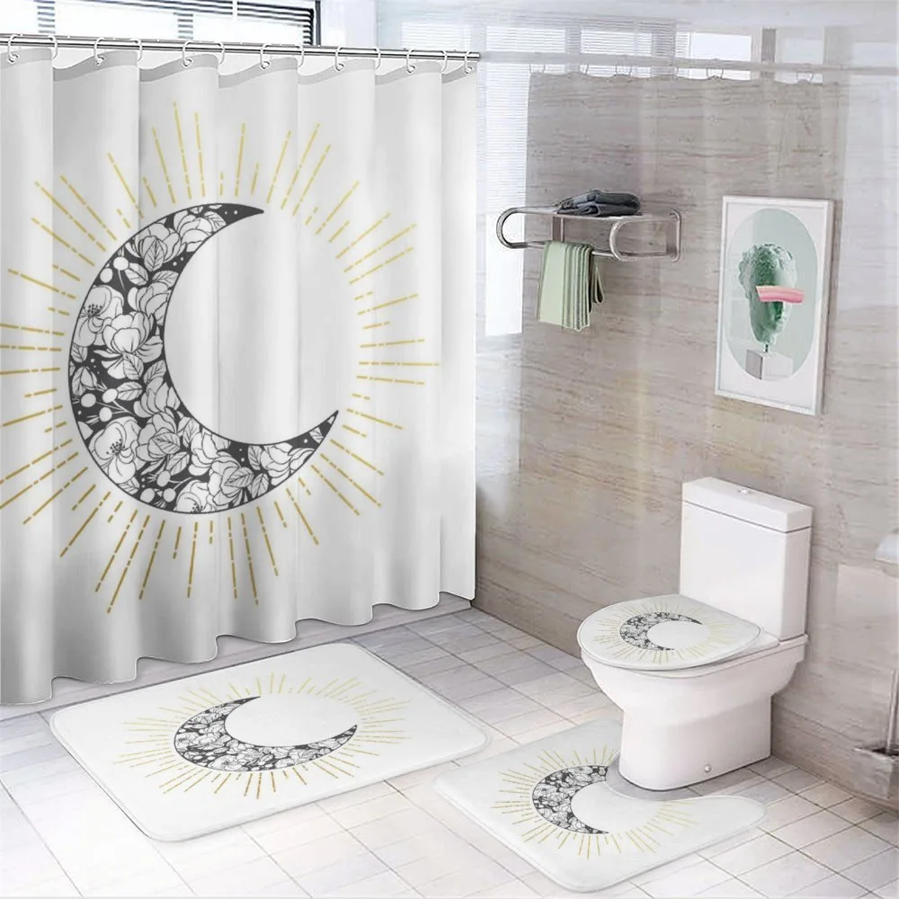 Crescent with Roses Art — 4-Piece Bathroom Set preview