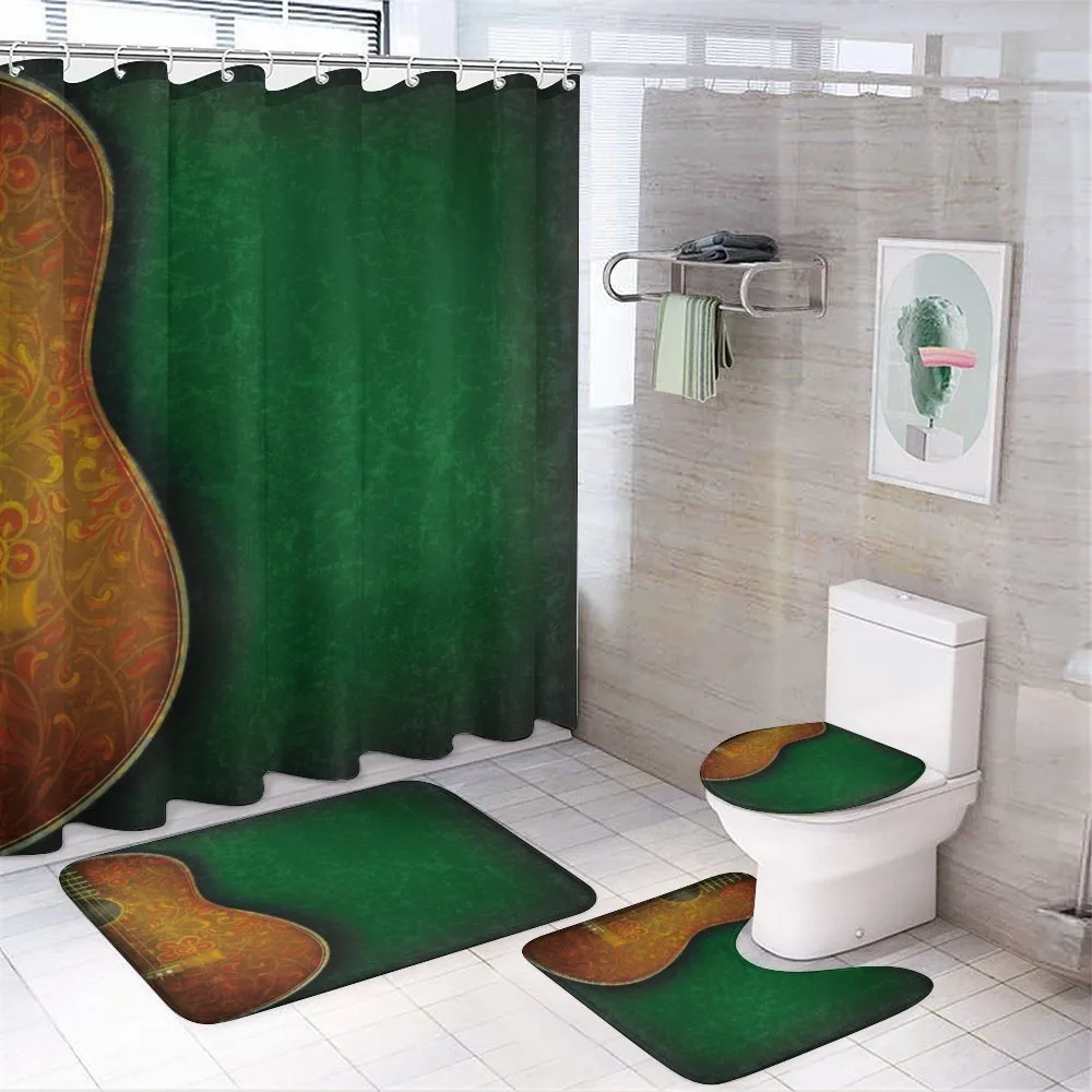 Floral Acoustic Pattern — 4-Piece Bathroom Set preview