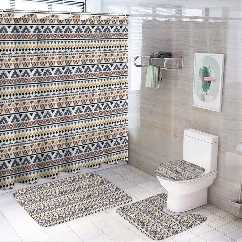 Geometric Background — 4-Piece Bathroom Set preview