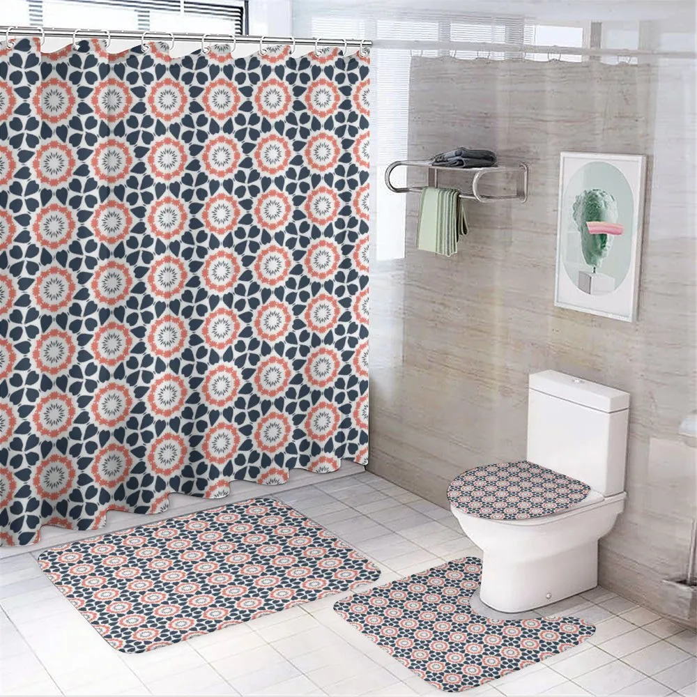 Ornamental Floral Elements — 4-Piece Bathroom Set preview