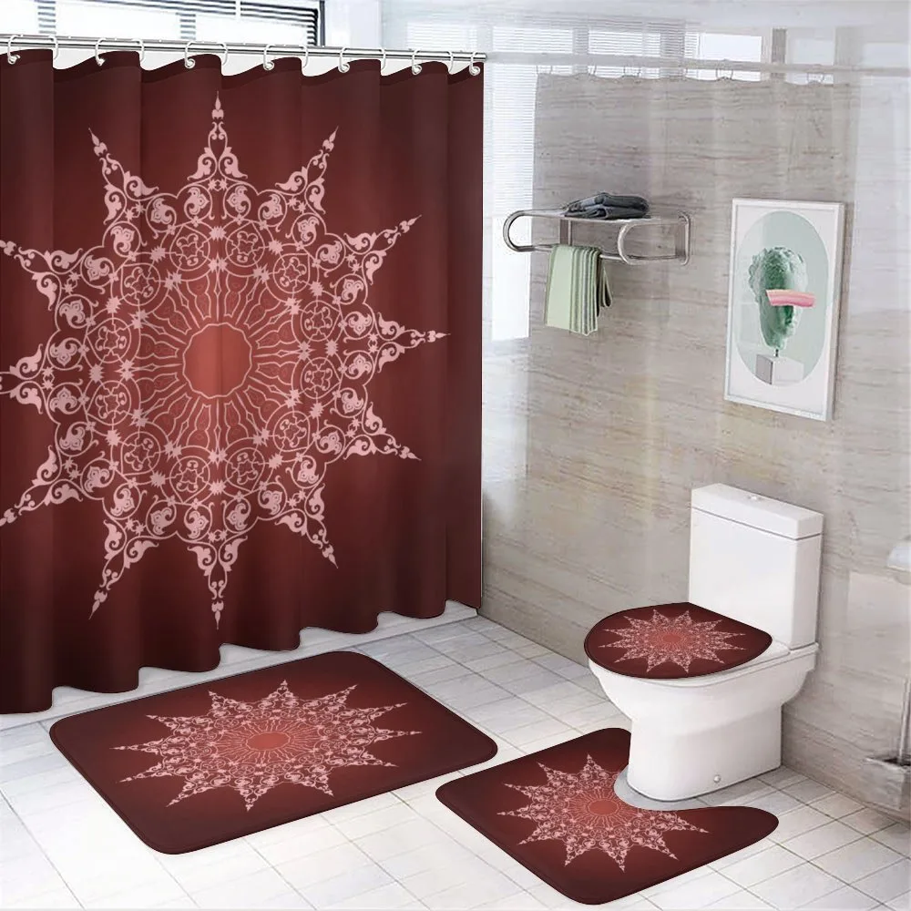Ornamental Pattern Details — 4-Piece Bathroom Set preview