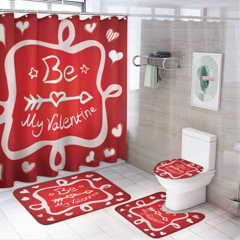 Traditional Love Motif — 4-Piece Bathroom Set preview