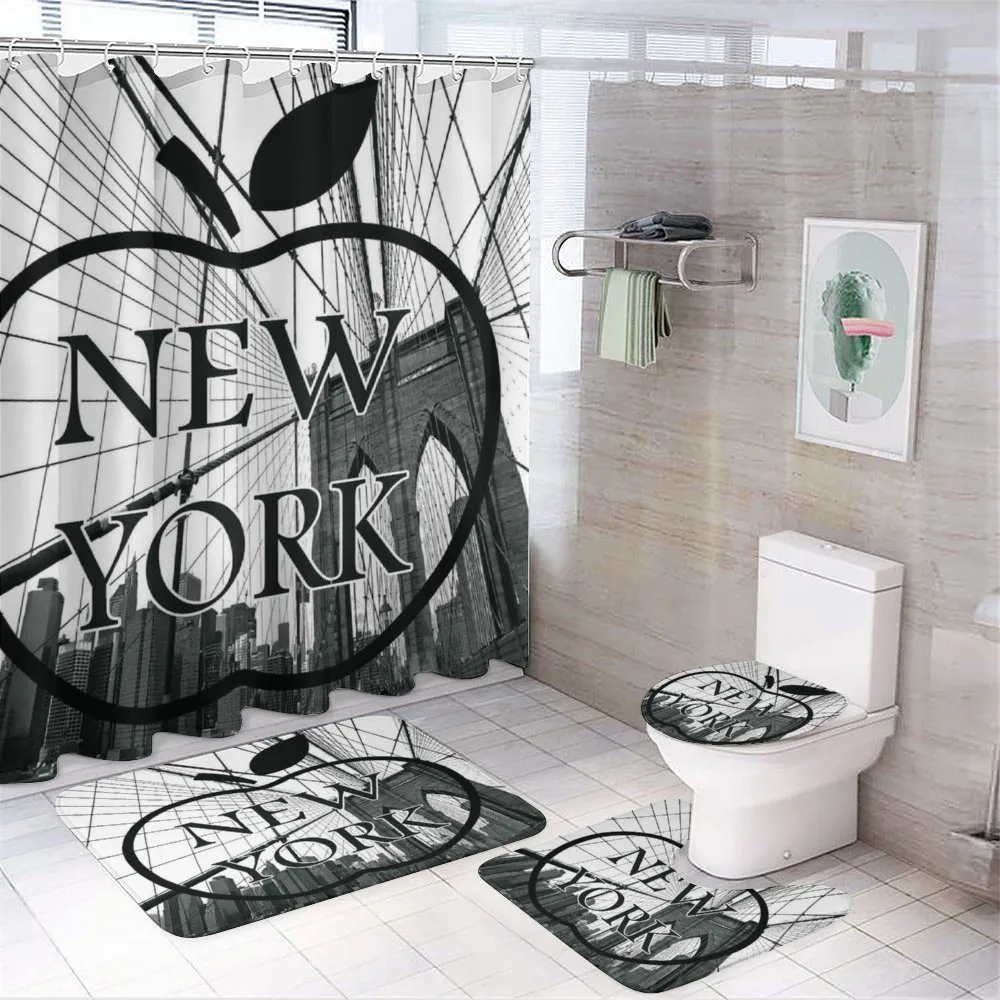 Cityscape Big Apple Motif — 4-Piece Bathroom Set preview