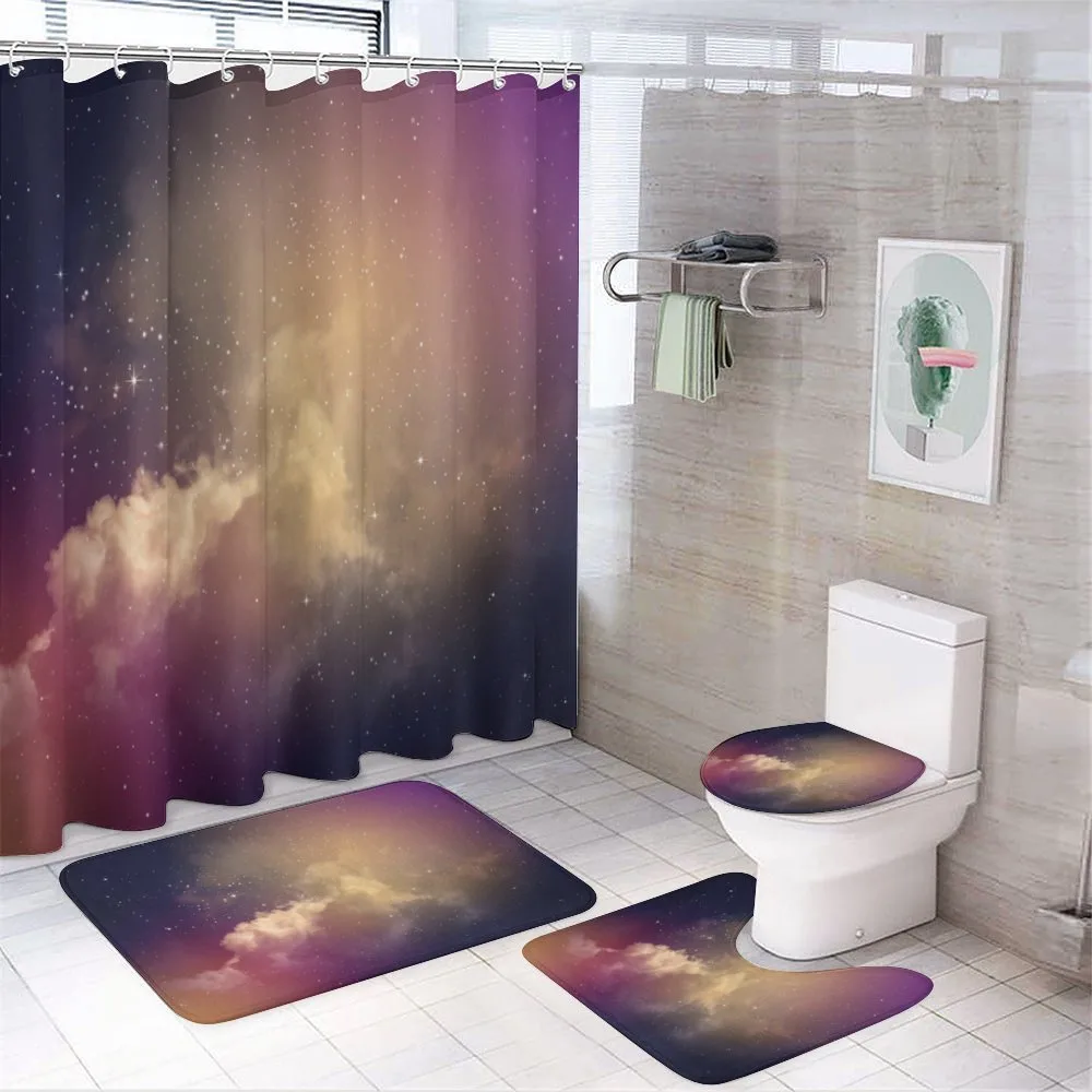 Night Clouds Stars Image — 4-Piece Bathroom Set preview