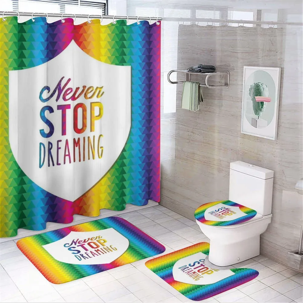Rainbow Words — 4-Piece Bathroom Set preview