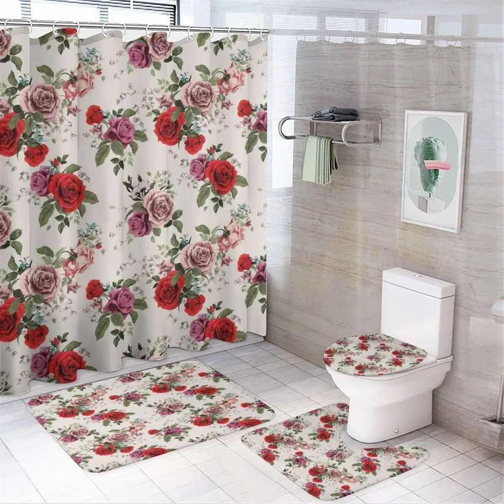 Romantic Roses — 4-Piece Bathroom Set preview