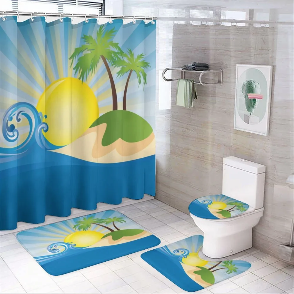 Sun Rays Tropical Island — 4-Piece Bathroom Set preview