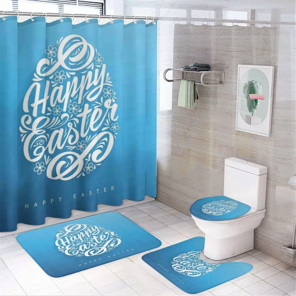Blooming Sketch Flowers — 4-Piece Bathroom Set preview