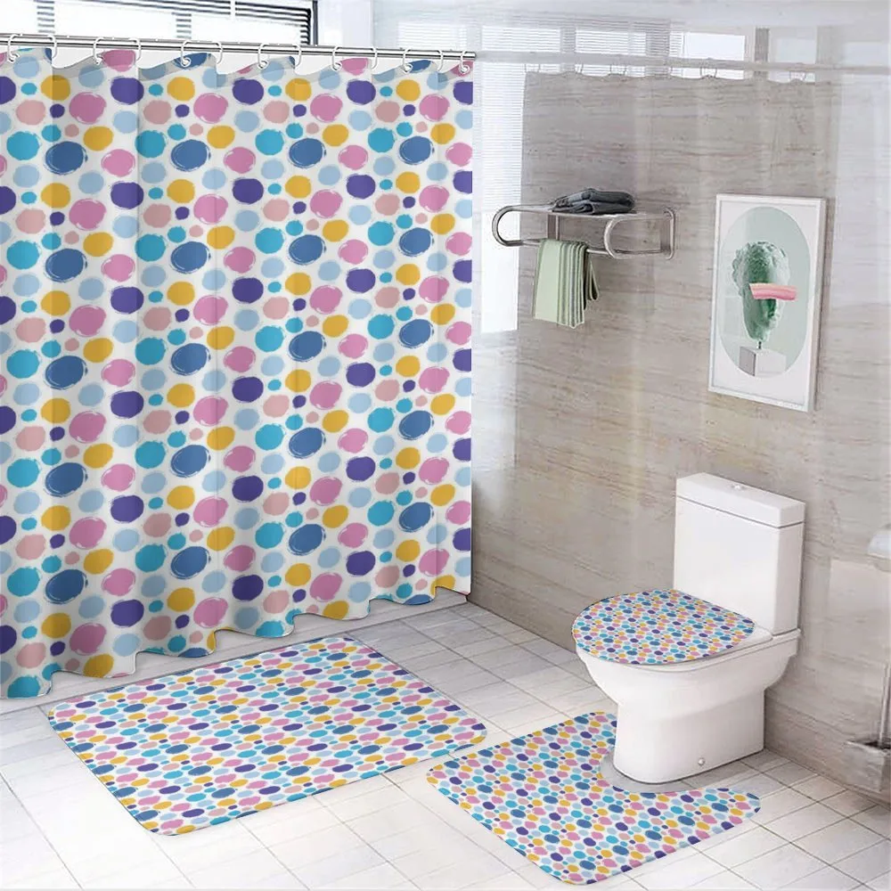 Colorful Paint Spots — 4-Piece Bathroom Set preview