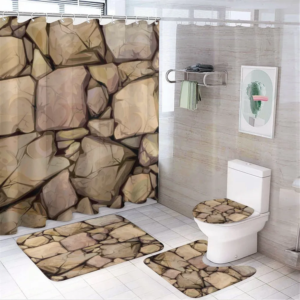 Cottage Stone Wall — 4-Piece Bathroom Set preview