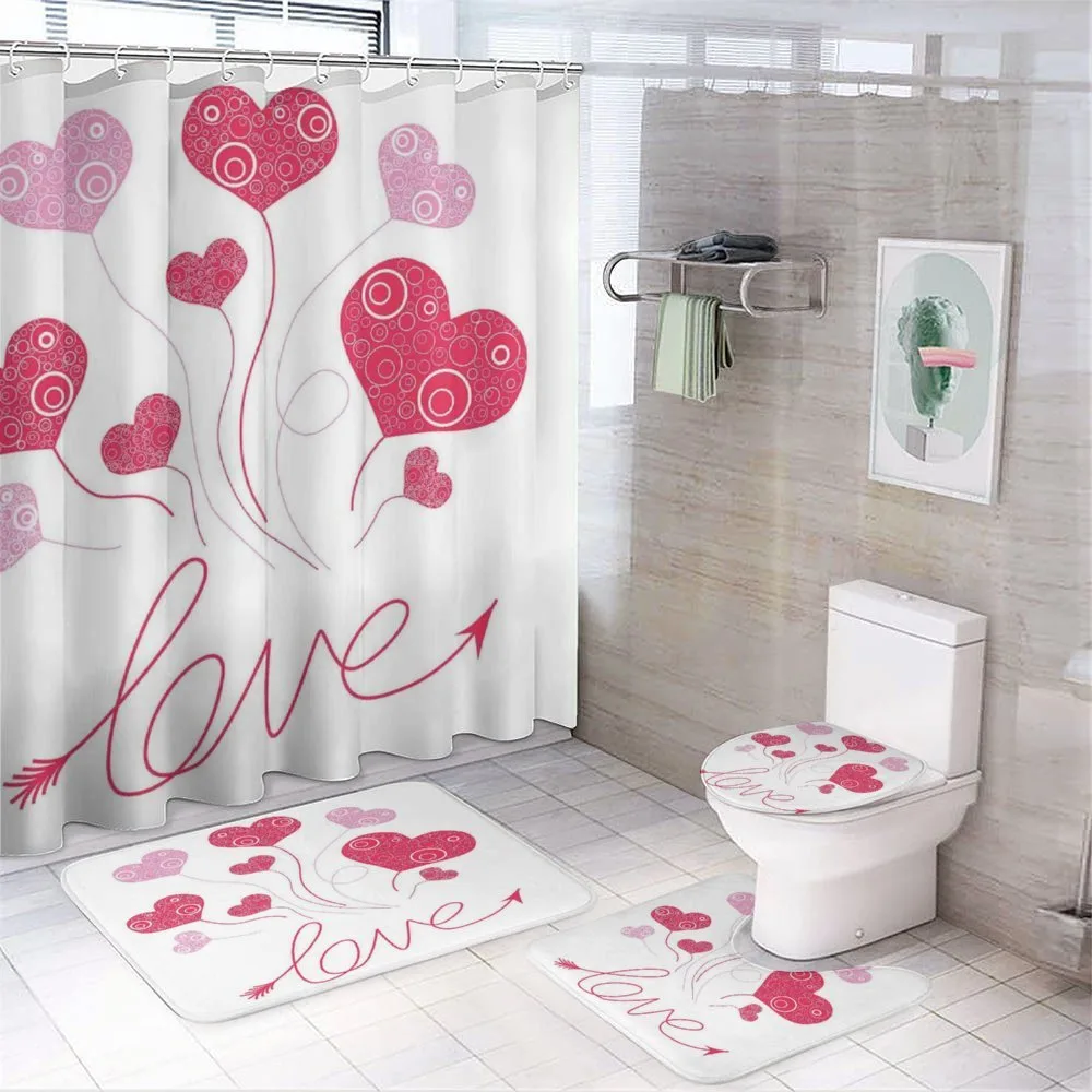 Love Heart Balloons — 4-Piece Bathroom Set preview