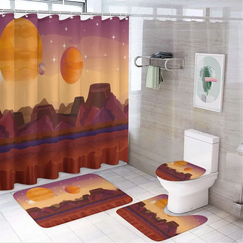 Planetary Graphic — 4-Piece Bathroom Set preview