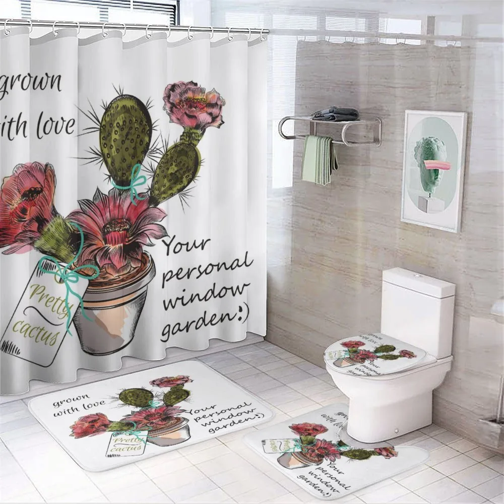 Tropical Window Garden — 4-Piece Bathroom Set preview