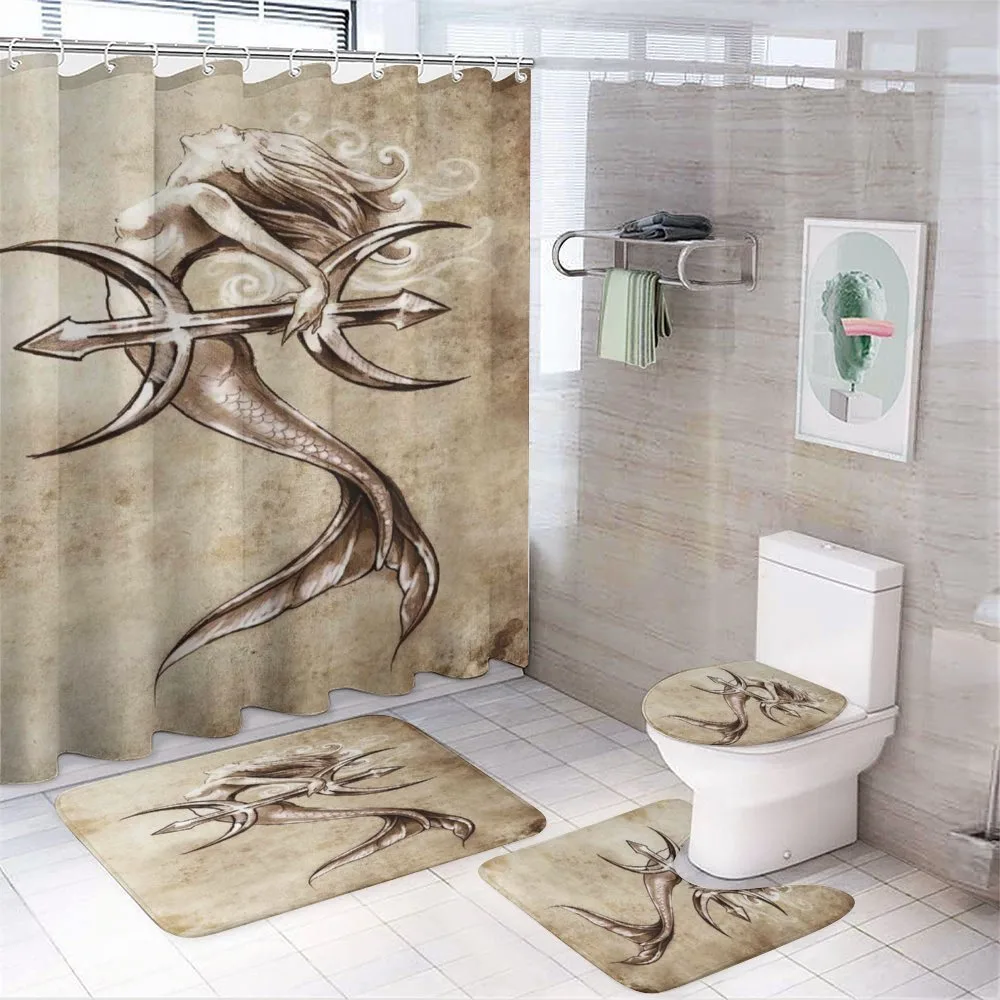 Vintage Mythical Art — 4-Piece Bathroom Set preview