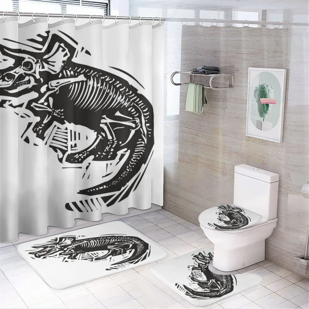 Woodcut Fossil Dinosaur 4-Piece Bathroom Set product video