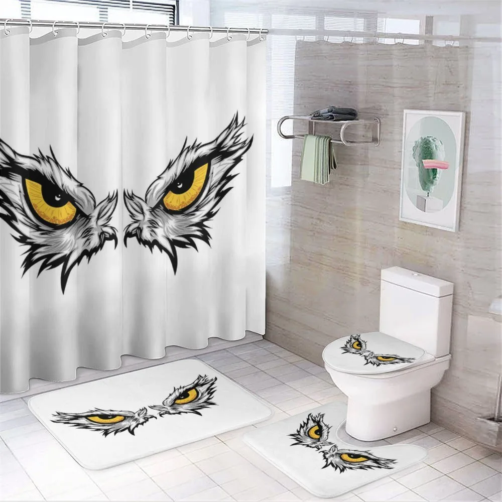 Angry Gaze of Bird of Prey — 4-Piece Bathroom Set preview