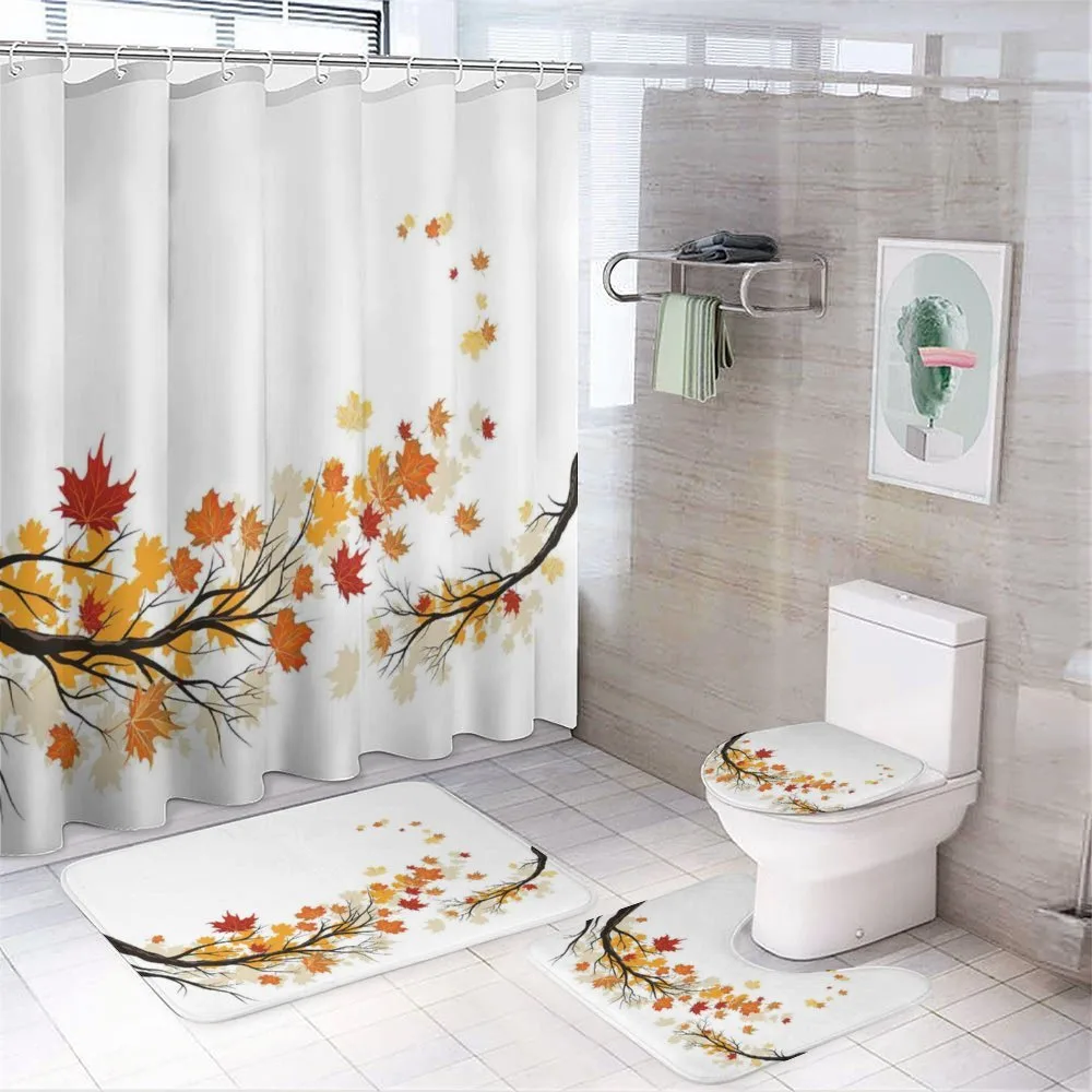 Autumn Tree Branches — 4-Piece Bathroom Set preview
