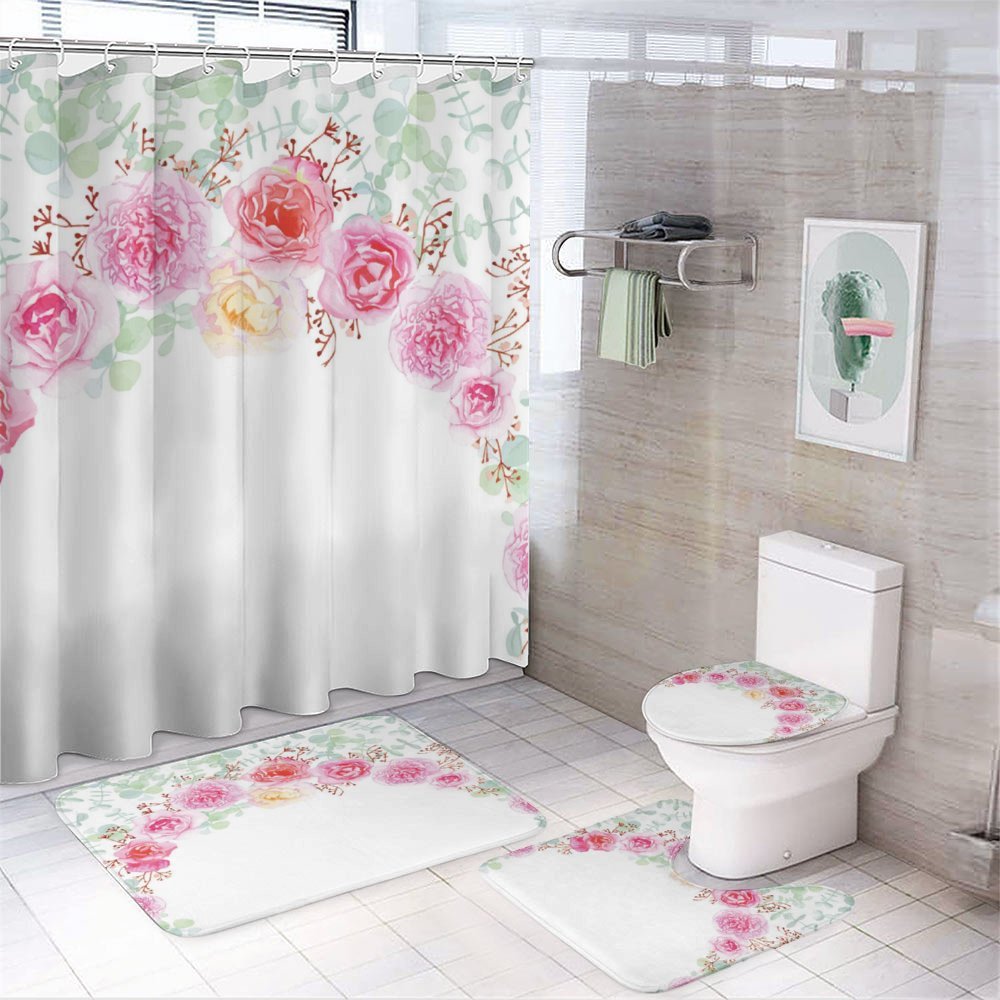 Floral Wreath Peony — 4-Piece Bathroom Set preview