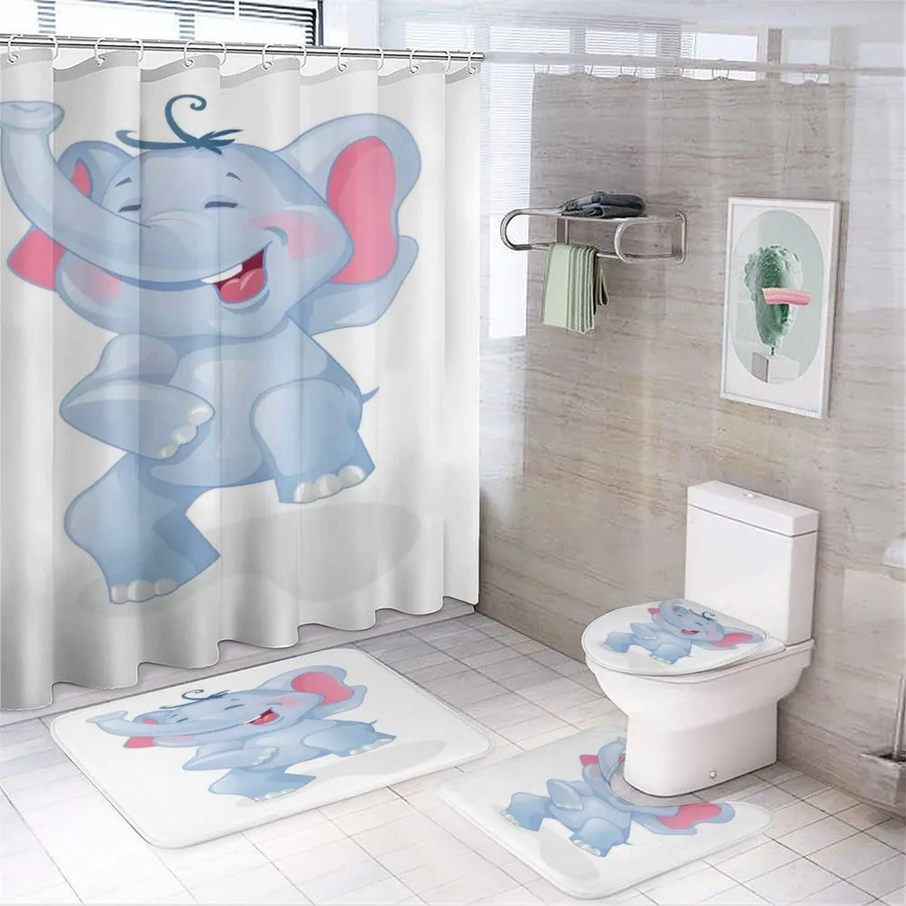 Funny Happy Cartoon — 4-Piece Bathroom Set preview