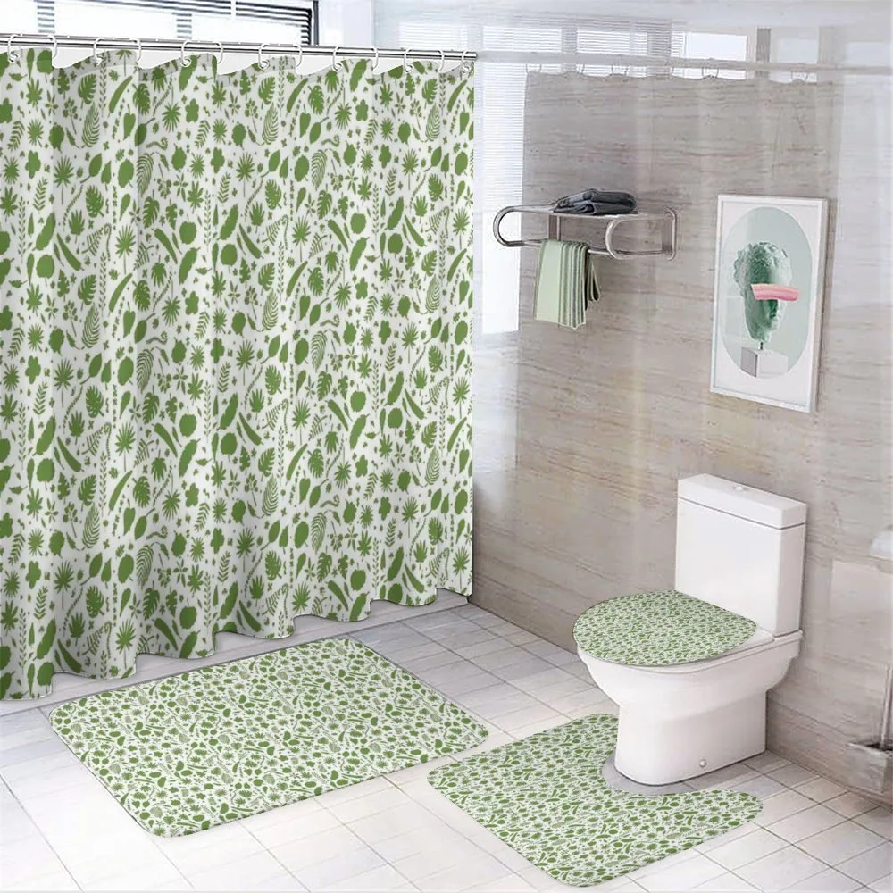 Hawaiian Plants Pattern — 4-Piece Bathroom Set preview