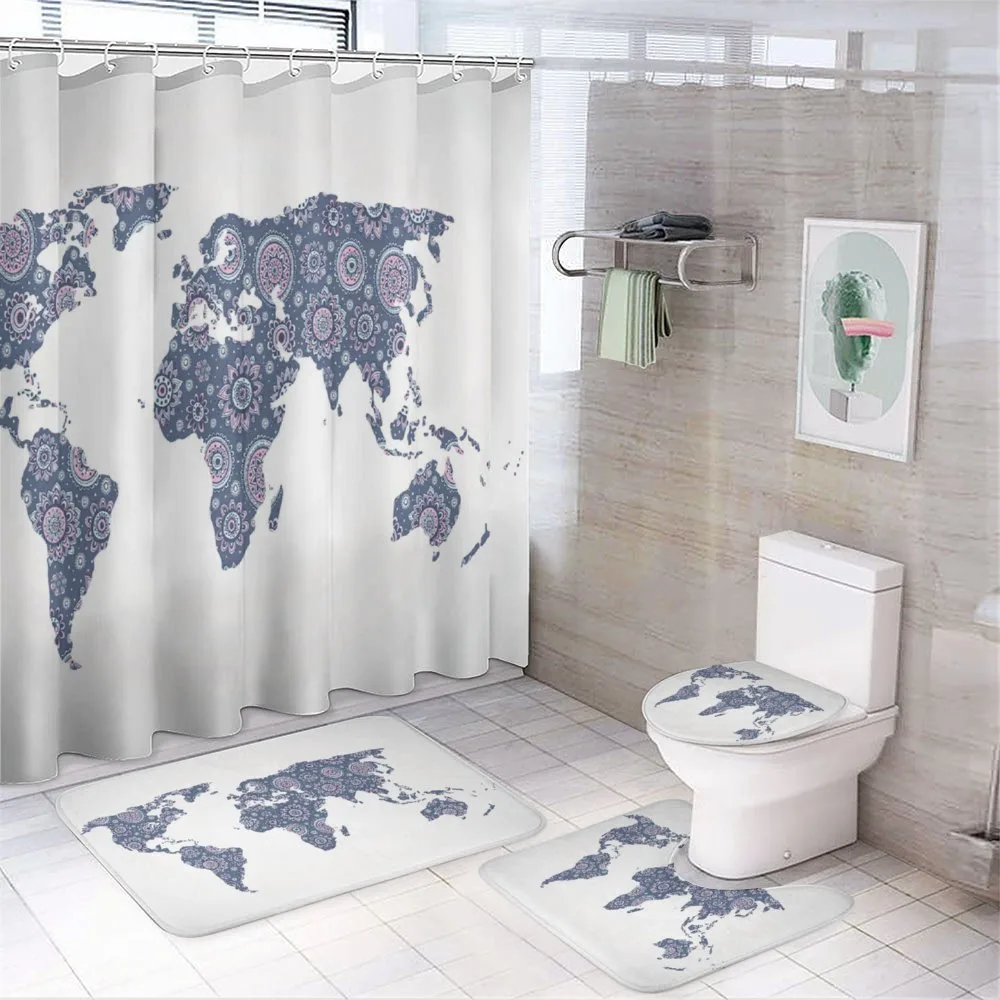Oriental Map — 4-Piece Bathroom Set preview
