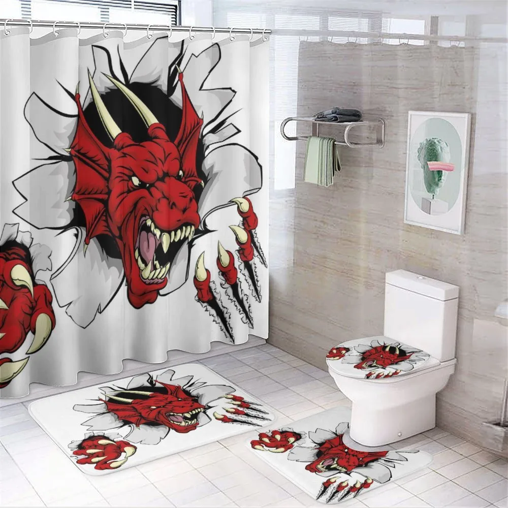 Retro Pop Art Caricature — 4-Piece Bathroom Set preview