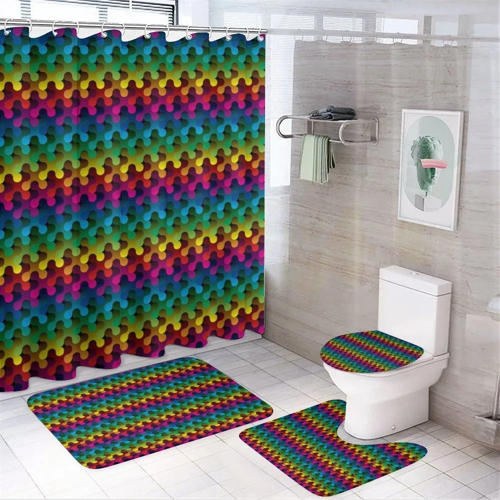 Digital Puzzle Style — 4-Piece Bathroom Set preview
