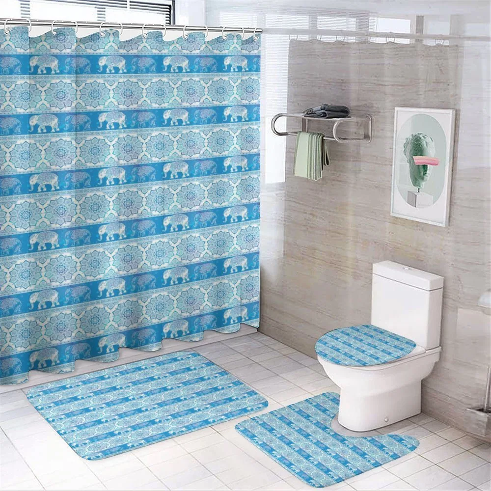 Ethnic Elephant Flourish — 4-Piece Bathroom Set preview