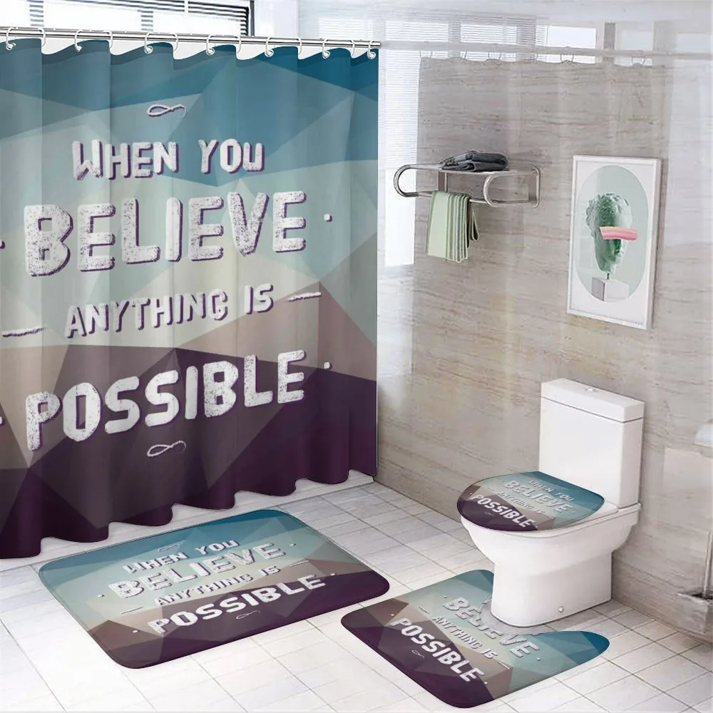 Modern Polygonal Design — 4-Piece Bathroom Set preview