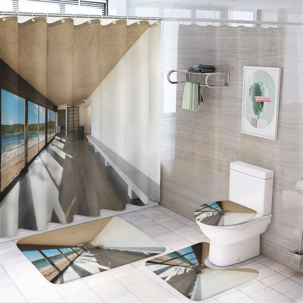 Ocean Sea Waves Sand View — 4-Piece Bathroom Set preview