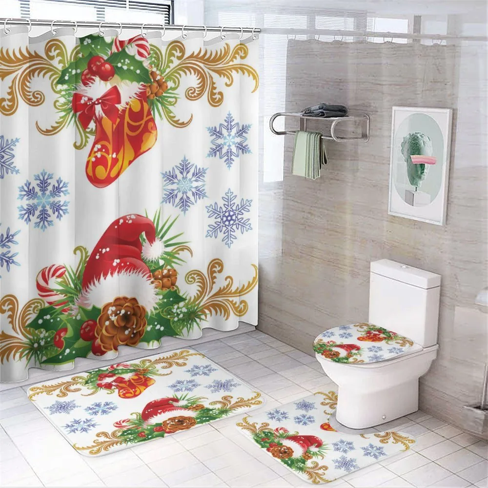 Stocking Santa Hat — 4-Piece Bathroom Set preview