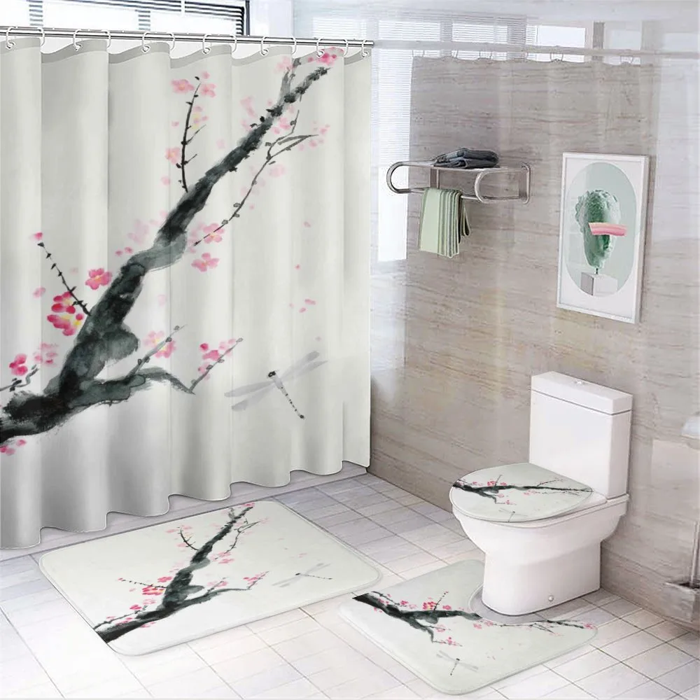 Cherry Sakura Tree — 4-Piece Bathroom Set preview