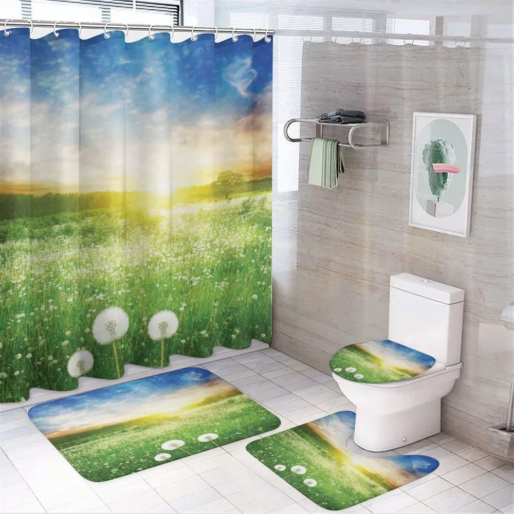 Dandelion Flower Field — 4-Piece Bathroom Set preview