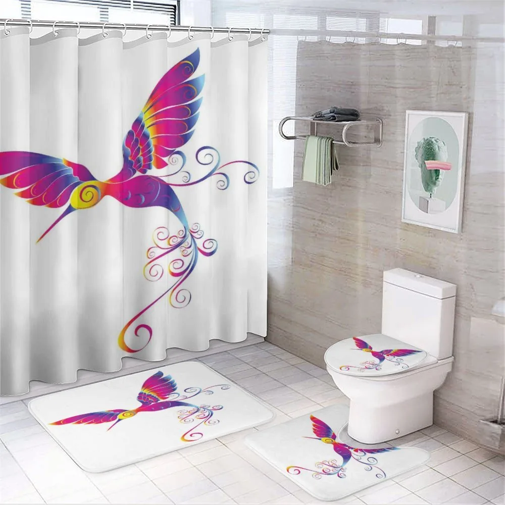 Feather Hummingbird — 4-Piece Bathroom Set preview