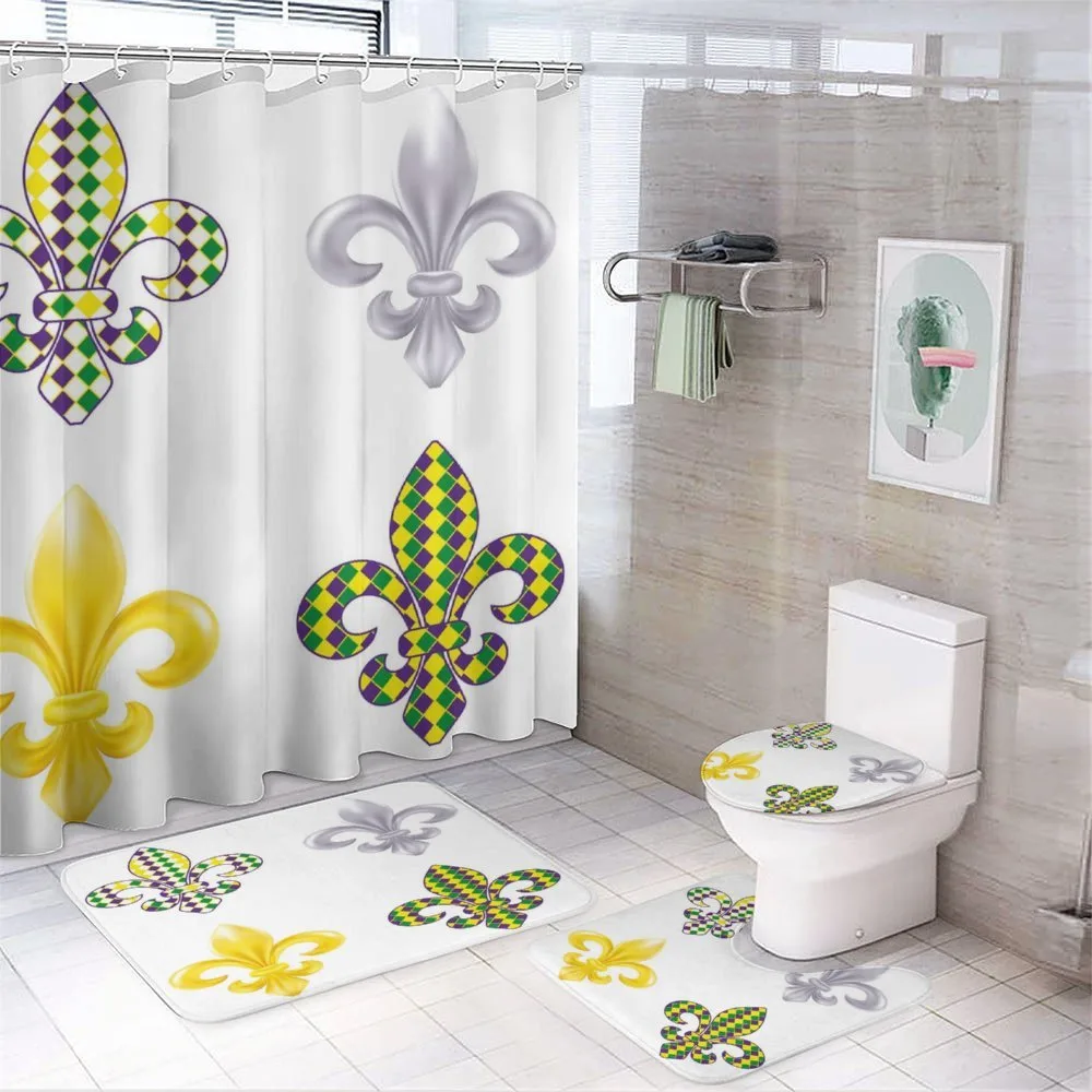 Fleur De Lis Motifs — 4-Piece Bathroom Set preview