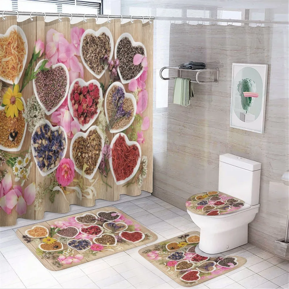 Healing Herbs Bowls 4-Piece Bathroom Set product video