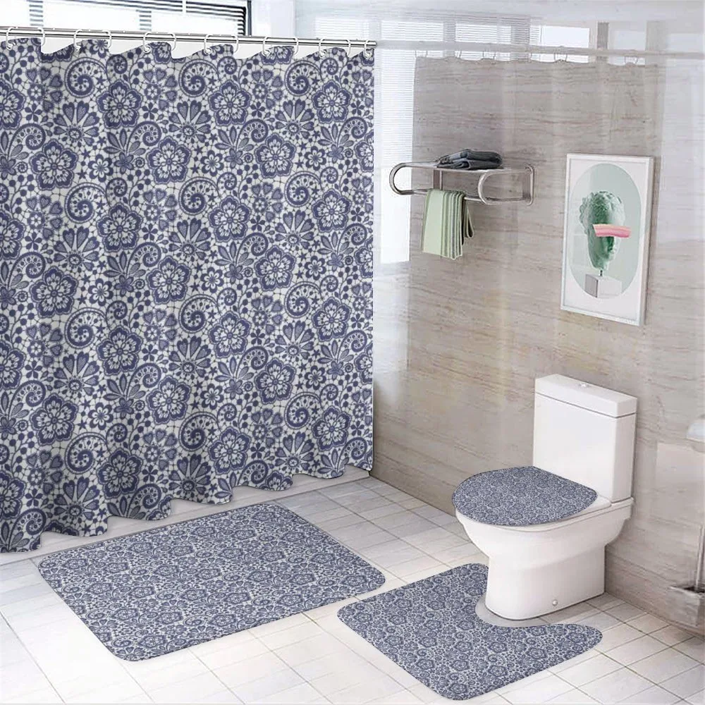 Lace Style Motifs — 4-Piece Bathroom Set preview