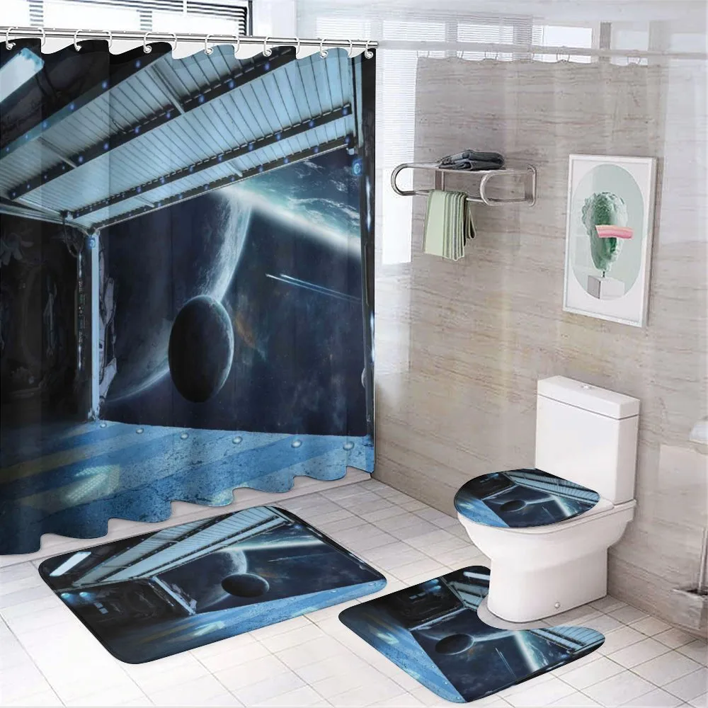 Moon Planet Scene — 4-Piece Bathroom Set preview