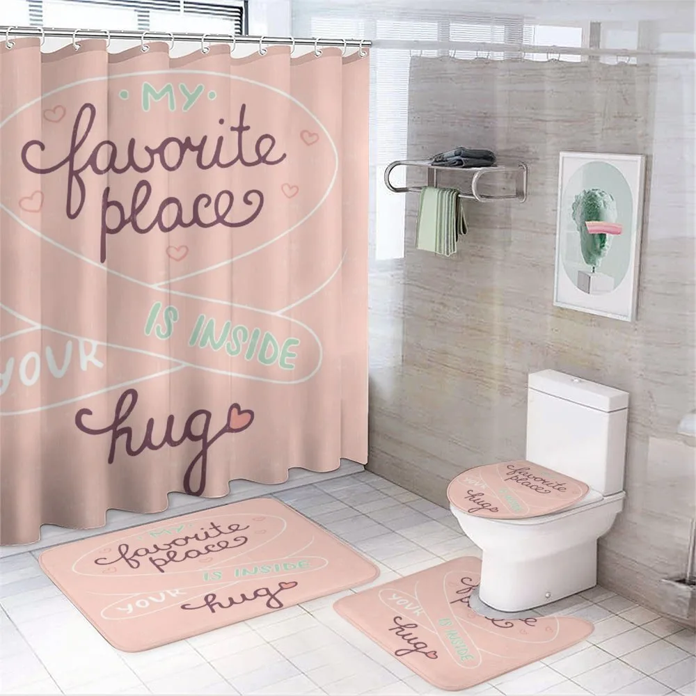 Typography with Soft Color — 4-Piece Bathroom Set preview