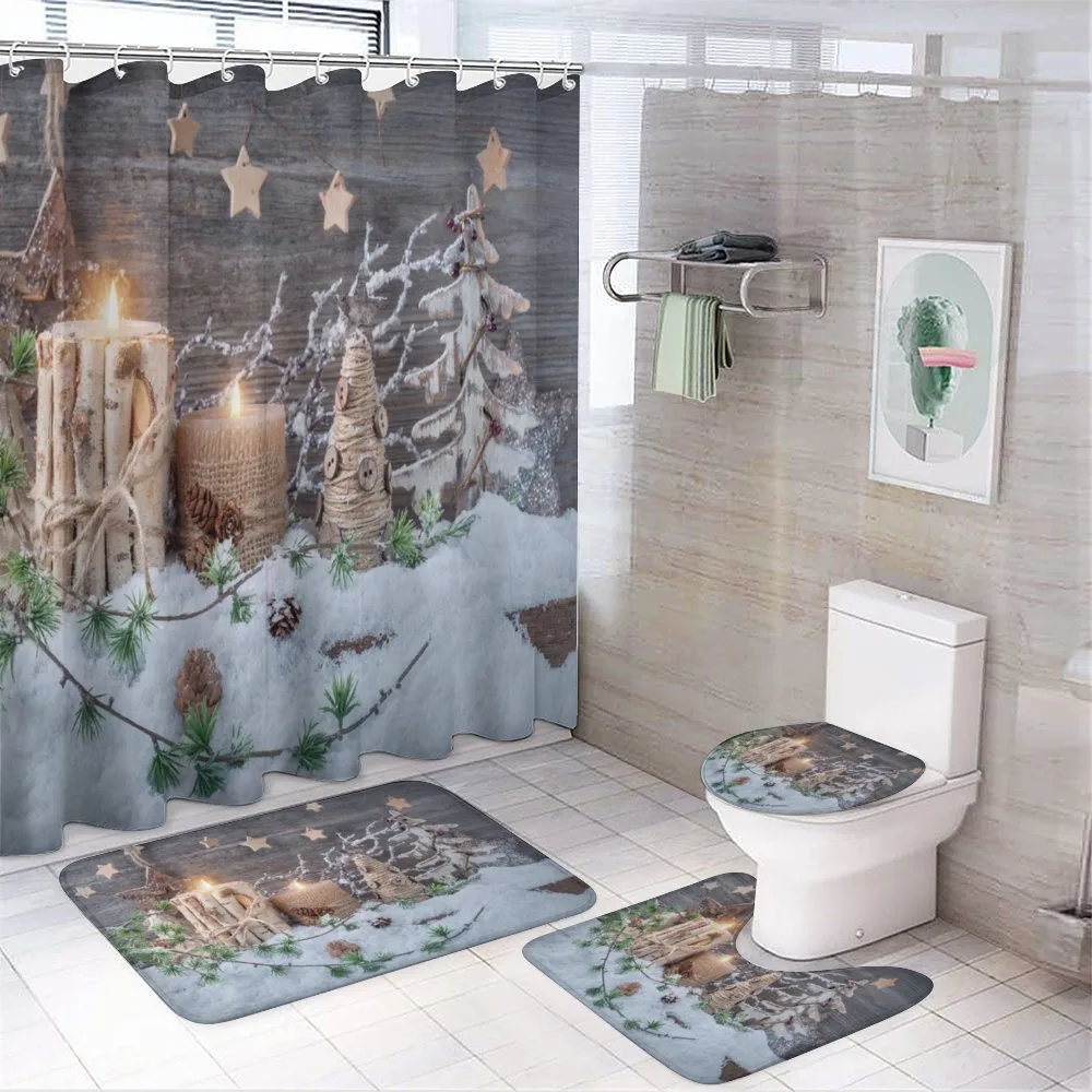Candles with Lanterns — 4-Piece Bathroom Set preview